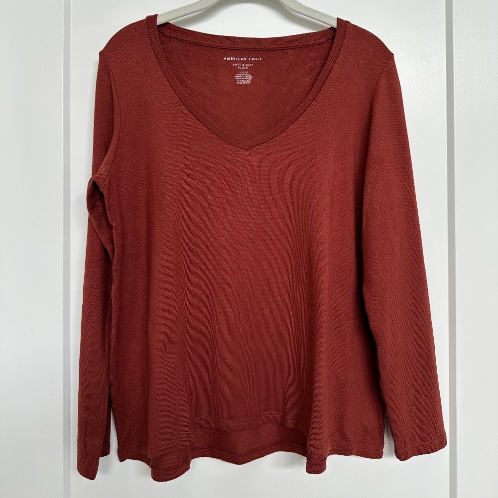 American Eagle Soft & Sexy Plush Long Sleeve Shirt
